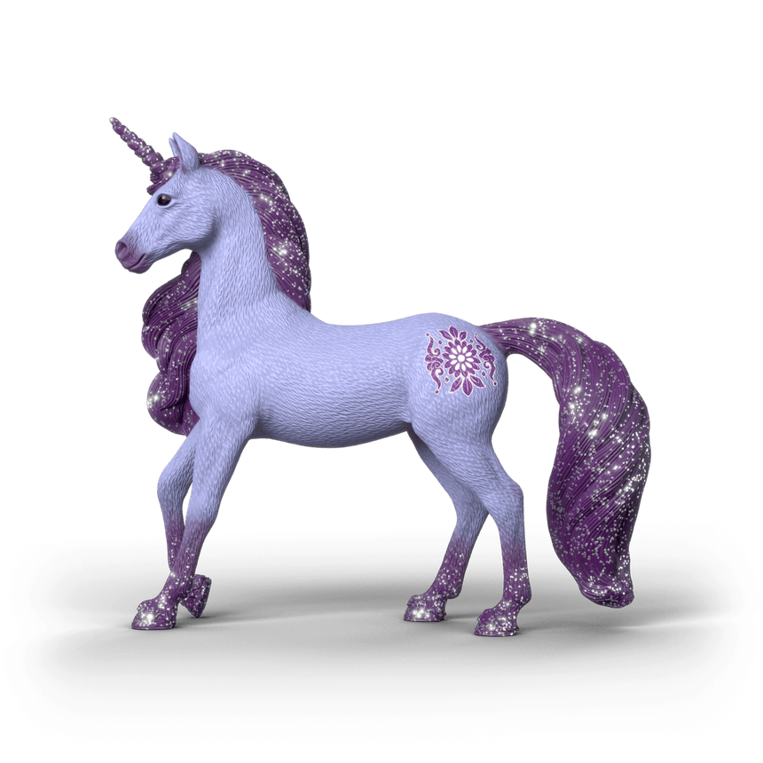 Schleich Unicorn Stallion Orchid toy figure alternate view