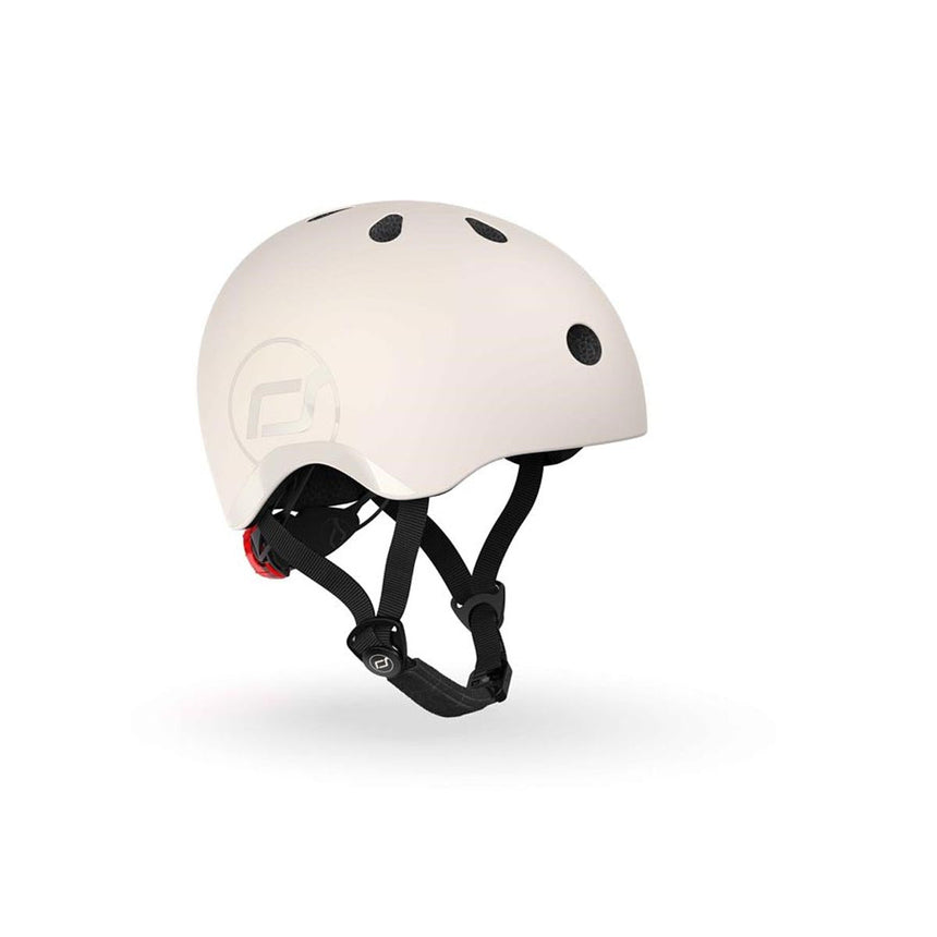 Scoot and Ride Helmet Ash size S-M kids bike and scooter helmet with LED light