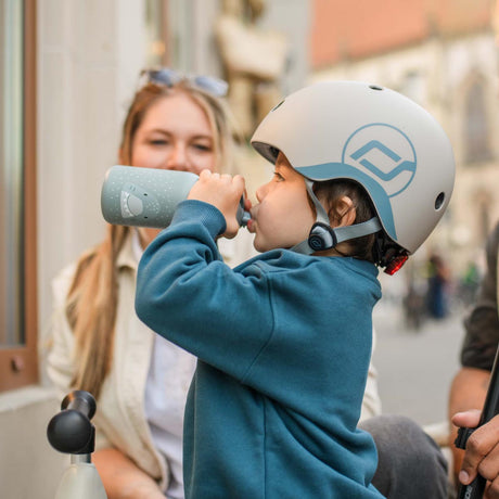 Scoot and Ride Helmet Ash size S-M kids bike and scooter helmet with LED light – view 2