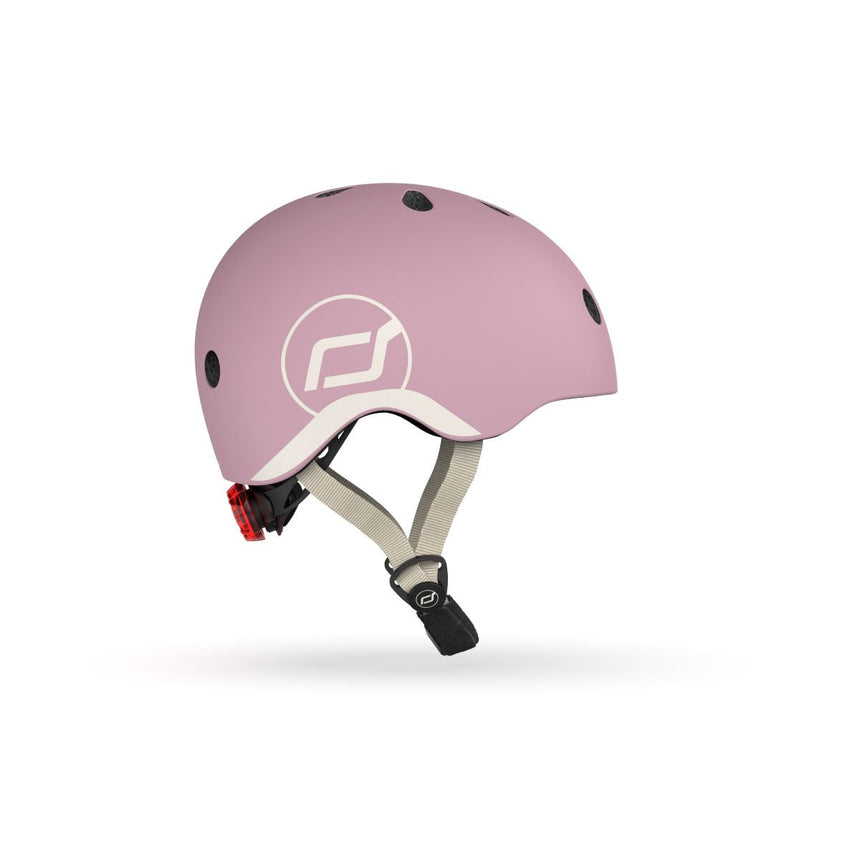 Scoot and Ride Helmet Wildberry size S-M kids bike and scooter helmet with LED light – view 4