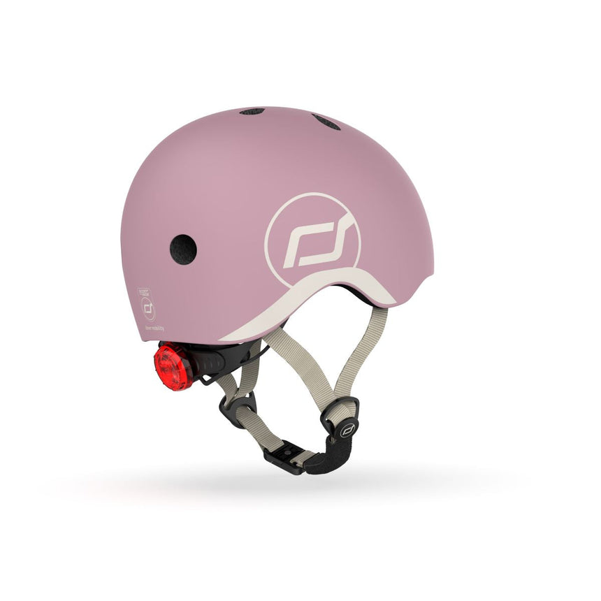 Scoot and Ride Helmet Wildberry size S-M kids bike and scooter helmet with LED light – view 5