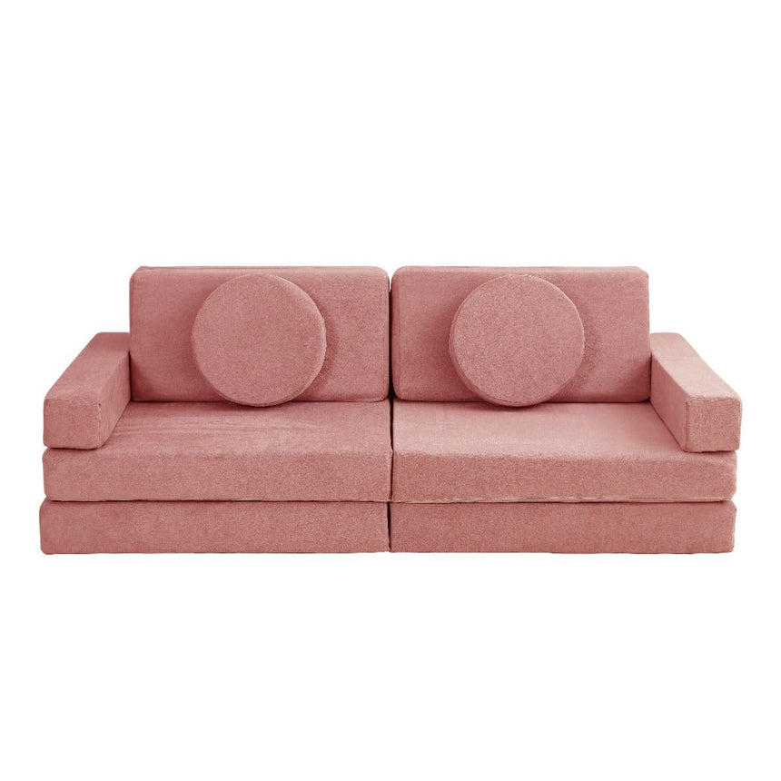 All 4 Kids Ethan 10 PCS Play Couch - Rose