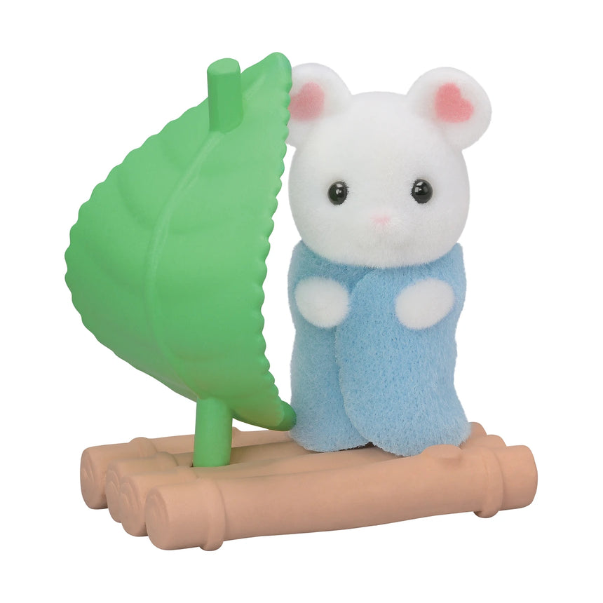 Sylvanian Families Baby Forest Costume Series husky baby with leaf accessory