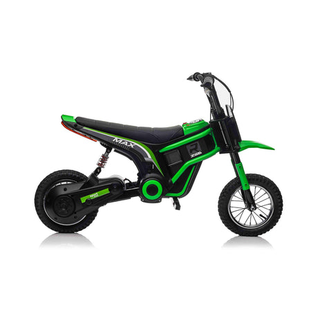 Spring suspension detail on All 4 Kids SX2328 24V kids electric dirt bike