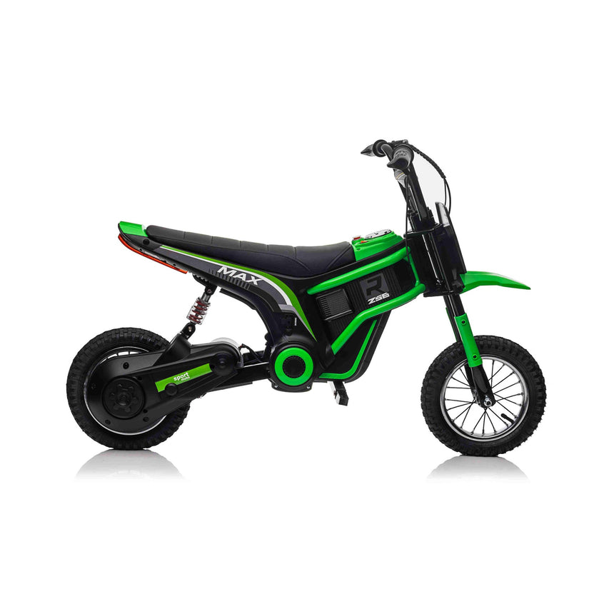 Spring suspension detail on All 4 Kids SX2328 24V kids electric dirt bike