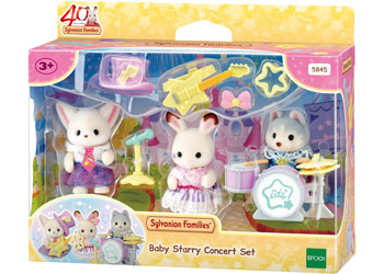 Sylvanian Families Baby Starry Concert Set baby figure with starry concert scene