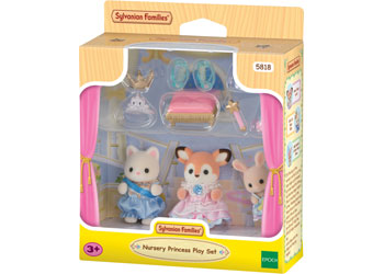Sylvanian Families Nursery Princess Play Set three dress-up baby figures