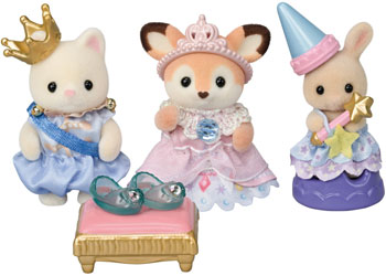 Sylvanian Families Nursery Princess Play Set prince silk cat baby