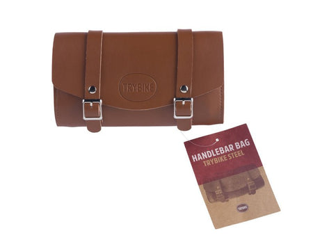 Trybike vintage brown leather-look handlebar bag for trike