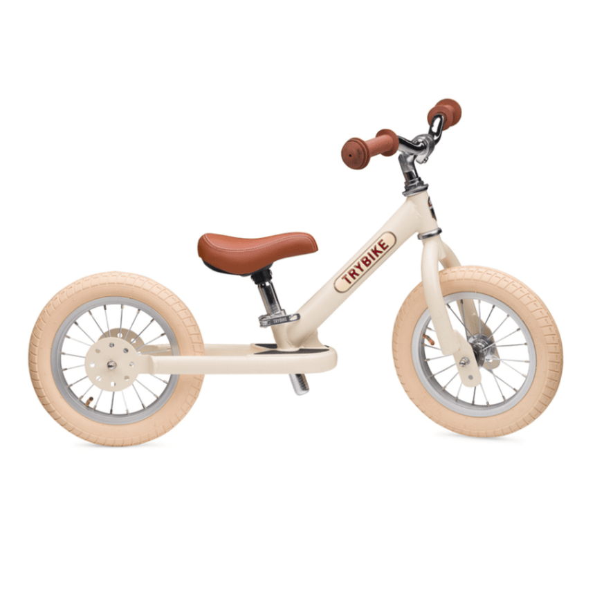 Trybike 2 in 1 Steel Balance Bike & Tricycle – Vintage Cream