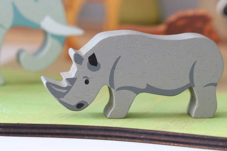 Tender Leaf Toys Wooden Animal Rhino - image 2