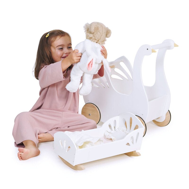 Tender Leaf Toys Doll's Sweet Swan Bed