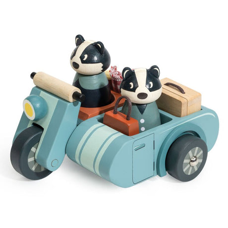 Tender Leaf Toys Badger Picnic Motorbike Ride