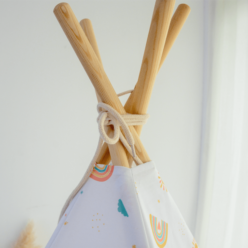 All 4 KIDS White Rainbow Teepee
