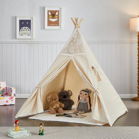 ALL 4 KIDS Della Lace Kids Square Teepee Tent