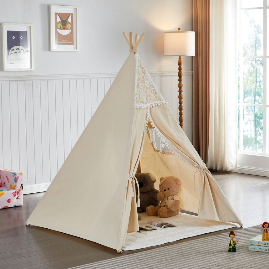 ALL 4 KIDS Della Lace Kids Square Teepee Tent