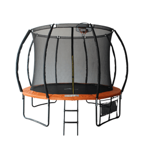 ALL 4 KIDS 10 FT Jump Zone Spring Trampoline with Basketball Board