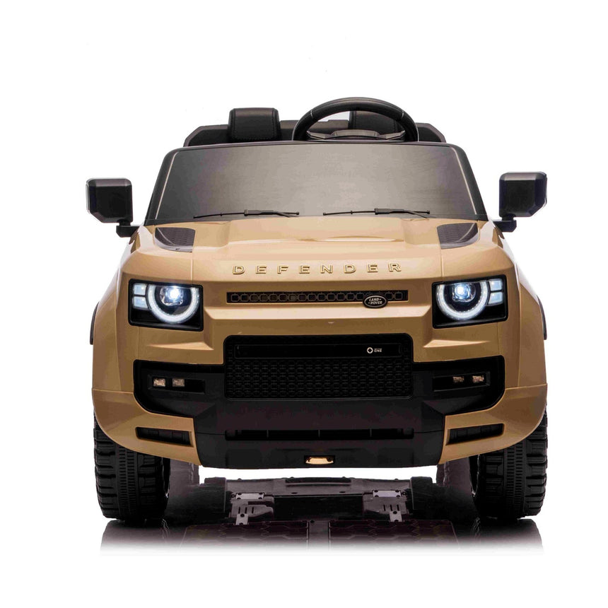 Front view of All 4 Kids TR2503 Range Rover Defender champagne 12V kids electric ride-on car