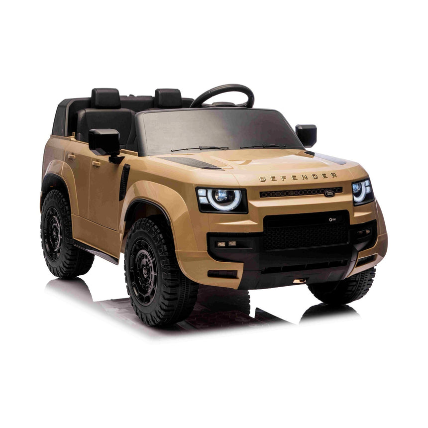 Side profile of All 4 Kids TR2503 Range Rover Defender champagne 12V kids ride-on SUV