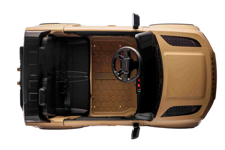 All 4 Kids TR2503 Range Rover Defender kids ride-on car top view showing seat, steering wheel and cockpit