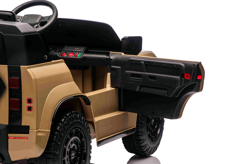 All 4 Kids TR2503 Range Rover Defender champagne kids ride-on car with opening butterfly doors