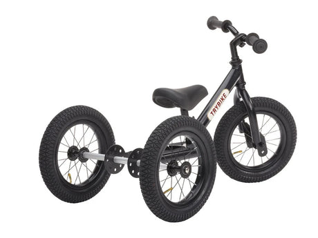 Vintage Black Trybike in tricycle mode for young toddlers