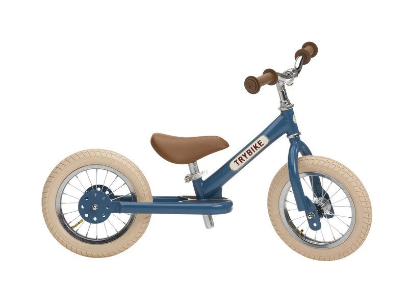 Vintage Blue Trybike in tricycle mode for young toddlers