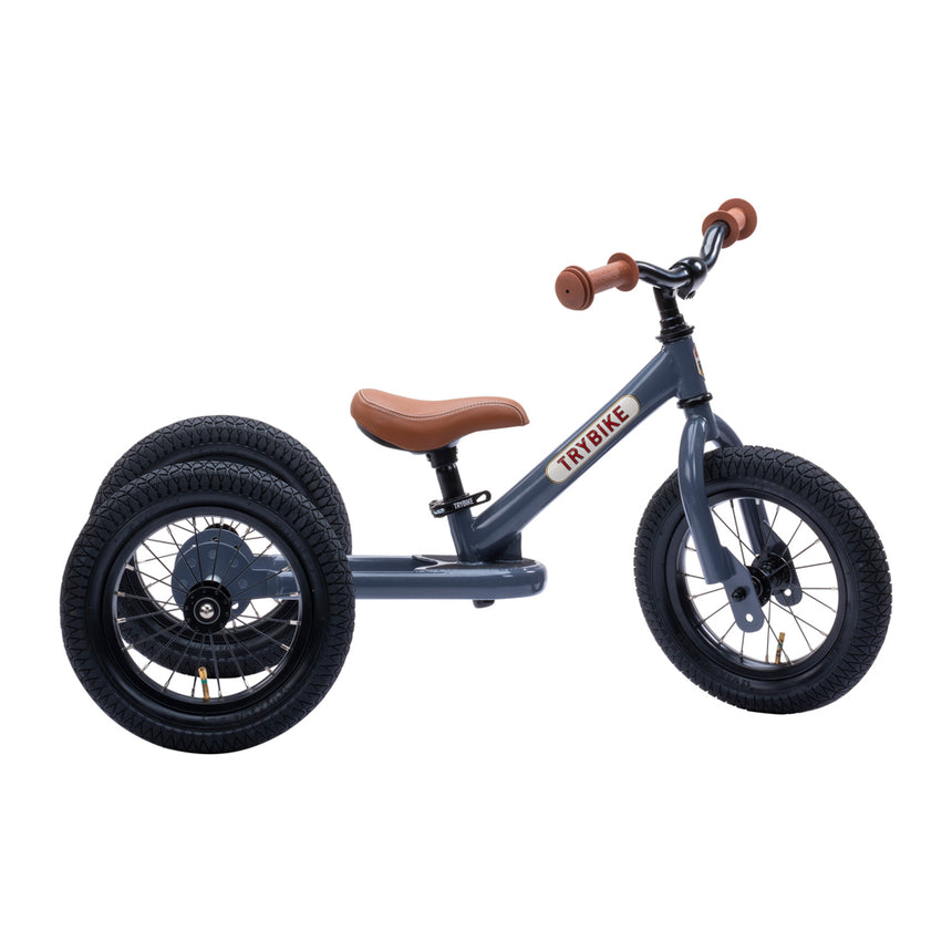 Vintage Grey Trybike in tricycle mode for young toddlers