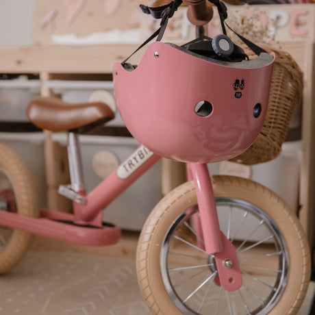 Vintage Pink Trybike two-wheel balance bike configuration