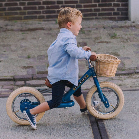 Trybike basket on a balance bike