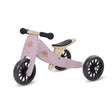 Kinderfeets Tiny Tot 2-in-1 trike in Lavender – dusty pink wooden three-wheel toddler bike