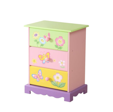 Dimensions view for TY10060 Olivia Fairy bedside table