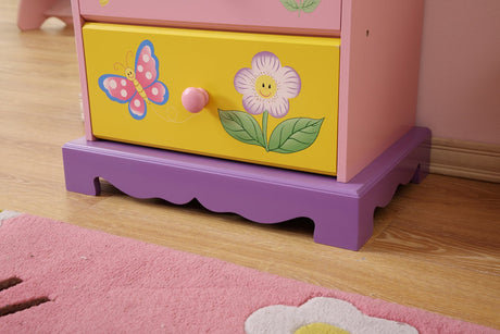 Three drawer storage on Olivia Fairy kids nightstand
