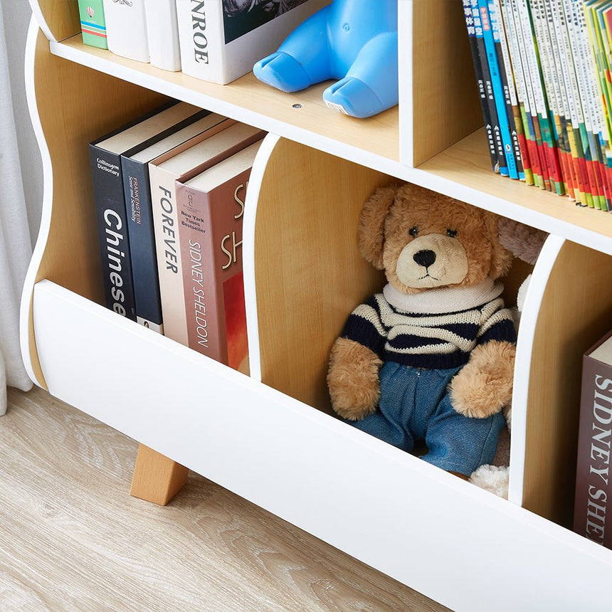 All 4 Kids Ellis Bookshelf with Toy Storage Cube