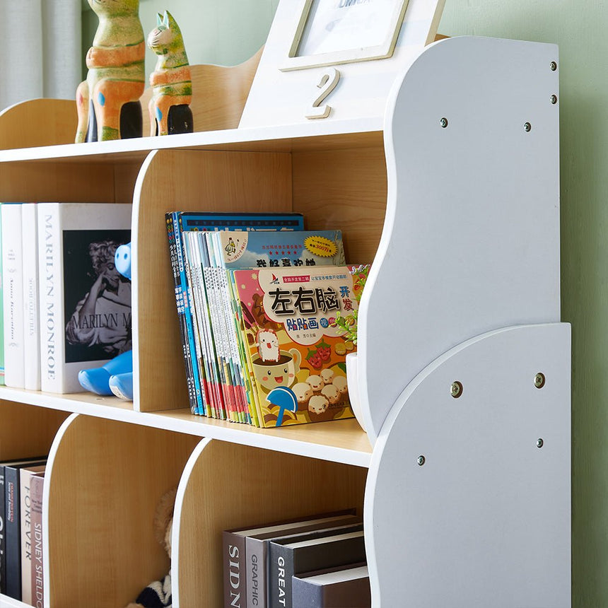 All 4 Kids Ellis Bookshelf with Toy Storage Cube