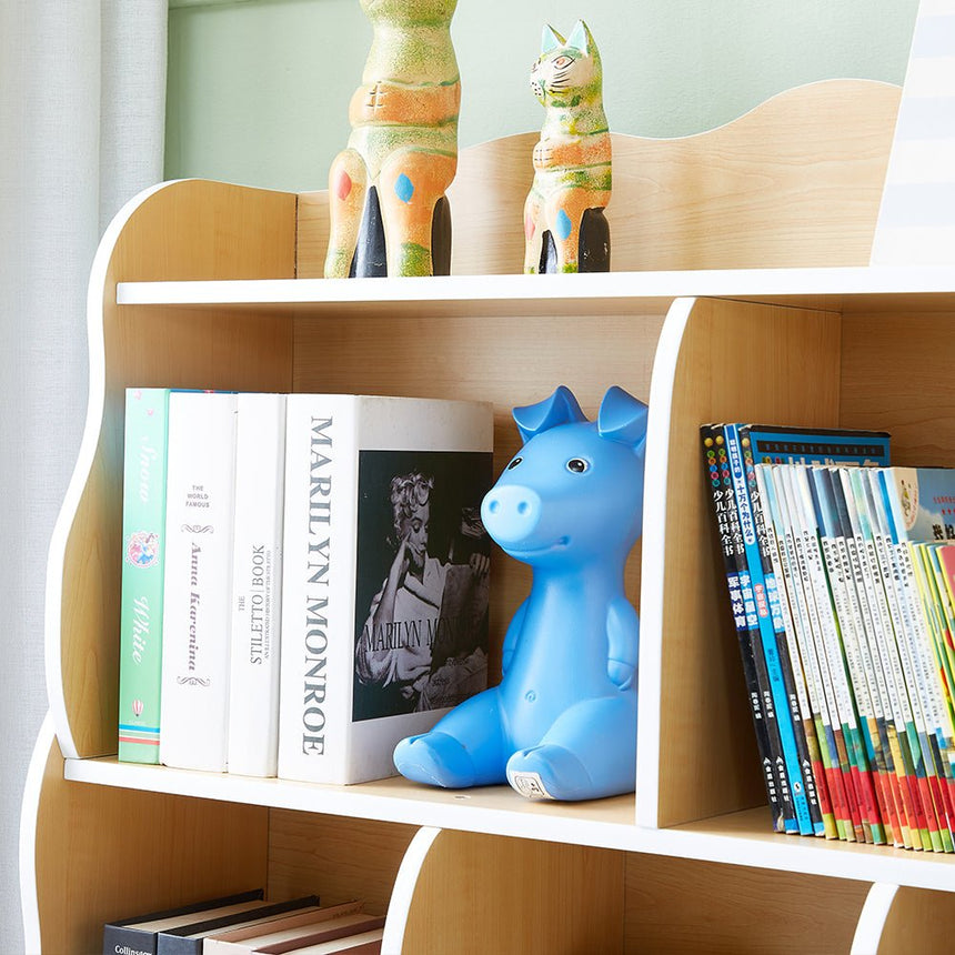 All 4 Kids Ellis Bookshelf with Toy Storage Cube