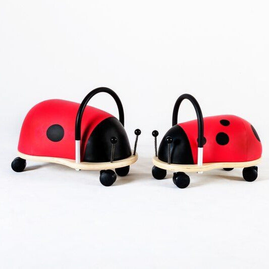 Wheely Bug Ride On Ladybug Small versus Large size comparison