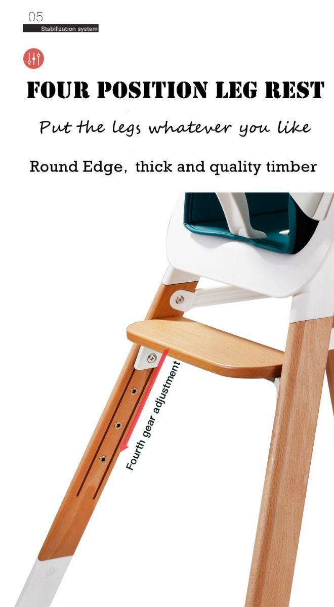 Joy Baby Ellie 2 in 1 Bar Stool Highchair - Aqua