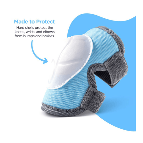 Blue Yvolution kids elbow pads for scooter and skating