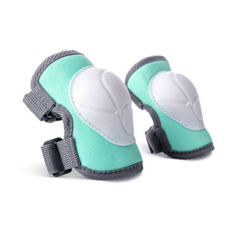 Green Yvolution kids elbow pads for scooter and skating