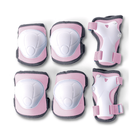 Yvolution kids safety pads set small in pink - knee, elbow and wrist guards