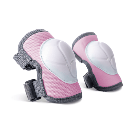 Pink Yvolution kids elbow pads for scooter and skating