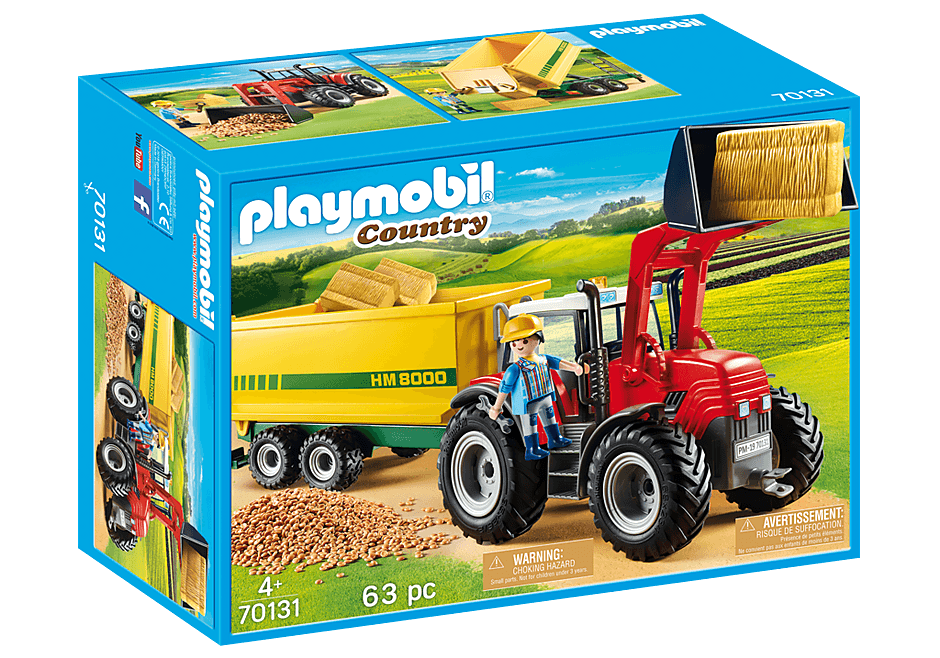 Playmobil Tractor with Feed Trailer
