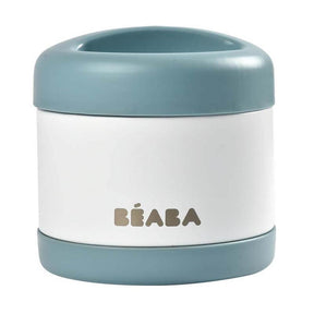 Beaba Stainless Steel Isothermal Portion 500ML - Baltic Blue / White