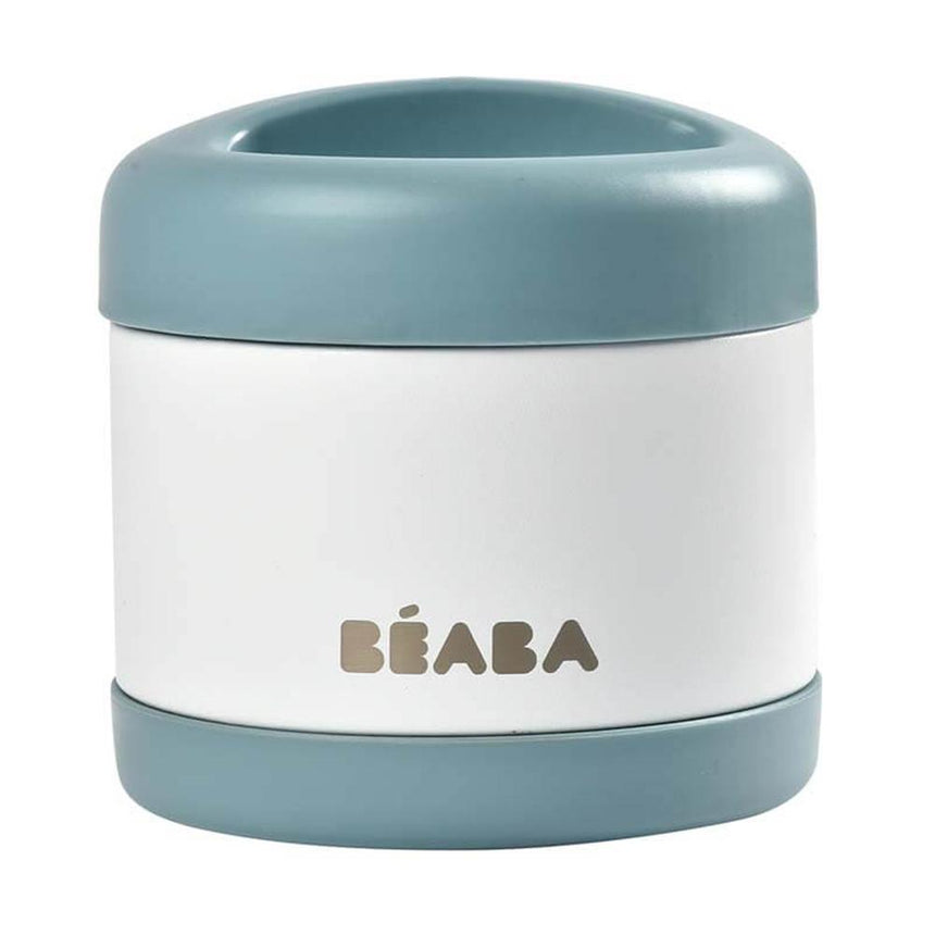 Beaba Stainless Steel Isothermal Portion 500ML - Baltic Blue / White