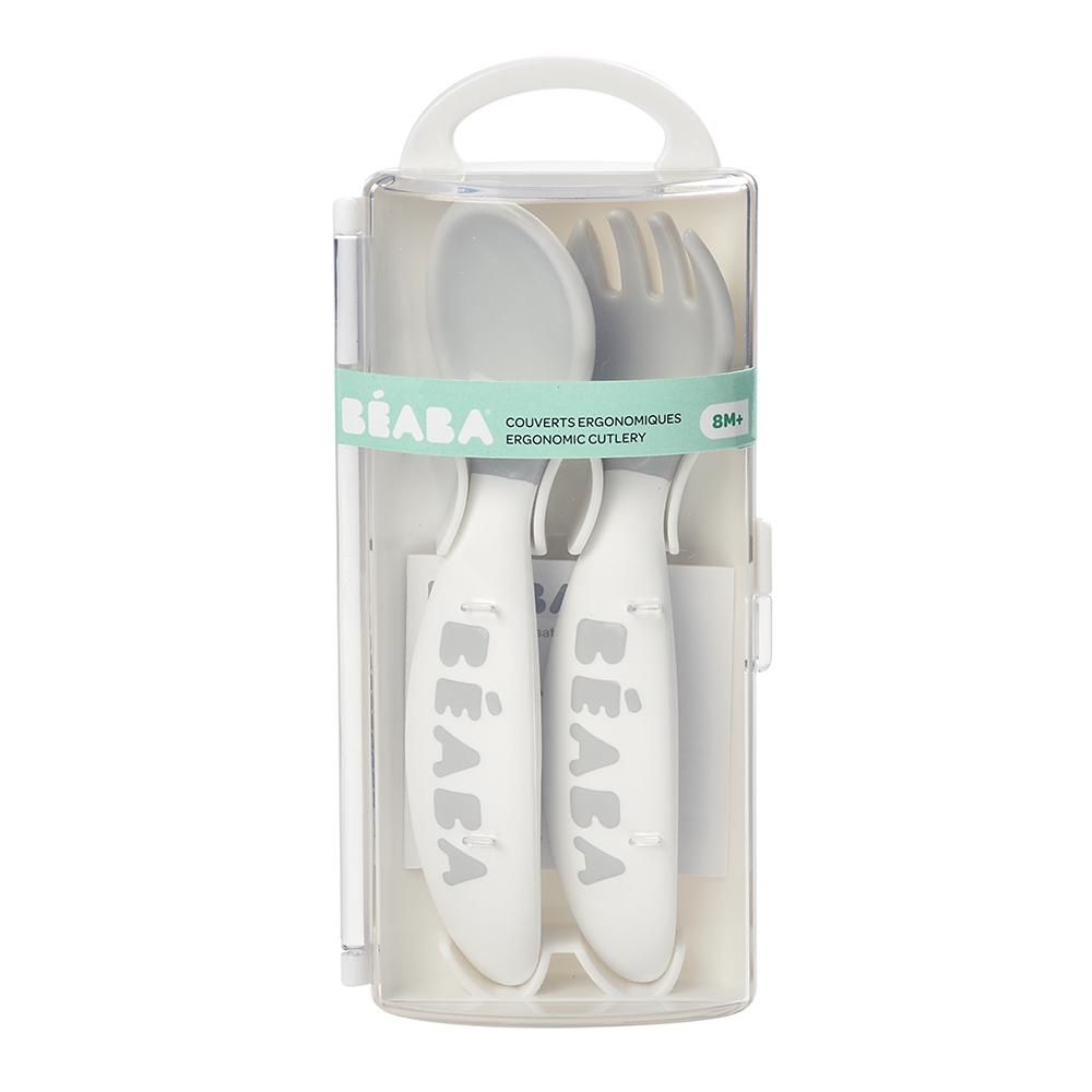 Beaba 2nd Stage Training Fork & Spoon - Grey