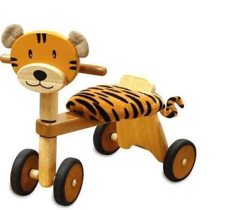 I'm Toy Paddie Rider Tiger wooden ride-on tiger trike for toddlers