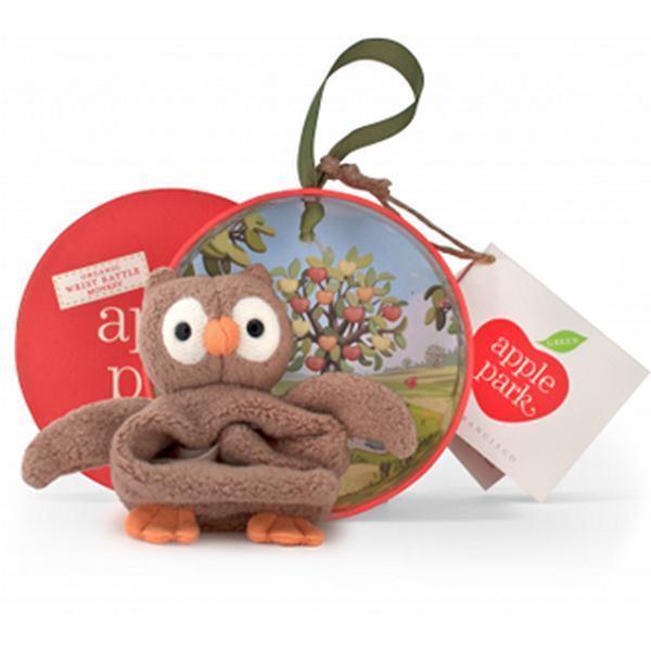 Apple Park Organic Luxury Owl Wrist Rattle