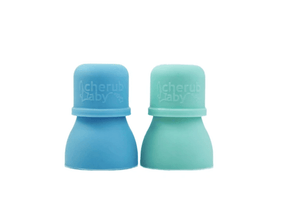 Cherub Baby Silicone Food Pouch Soft Spouts 2PK - Aqua/ Mint