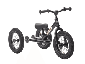 Vintage Black Trybike 2-in-1 steel balance bike and tricycle